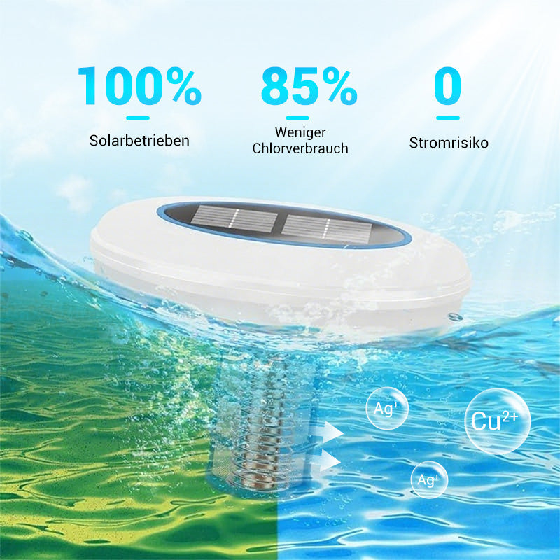 🌞💧 50% RABATT! Solar-Ionisator für dauerhaft glasklares Schwimmbadwasser – Reduziert Chlor bis zu 80%, umweltfreundlich & wartungsarm ✨