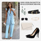 👔💖 50% RABATT! Stilvolles Set aus ärmellosem Blazer und hoch taillierter Hose für Damen – Modern, elegant & perfekt für Büro oder festliche Anlässe ✨