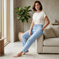 👖💕 50% RABATT! Damen Baumwoll-Leinenhose mit elastischem Bund – Lässig, bequem & atmungsaktiv! ✨