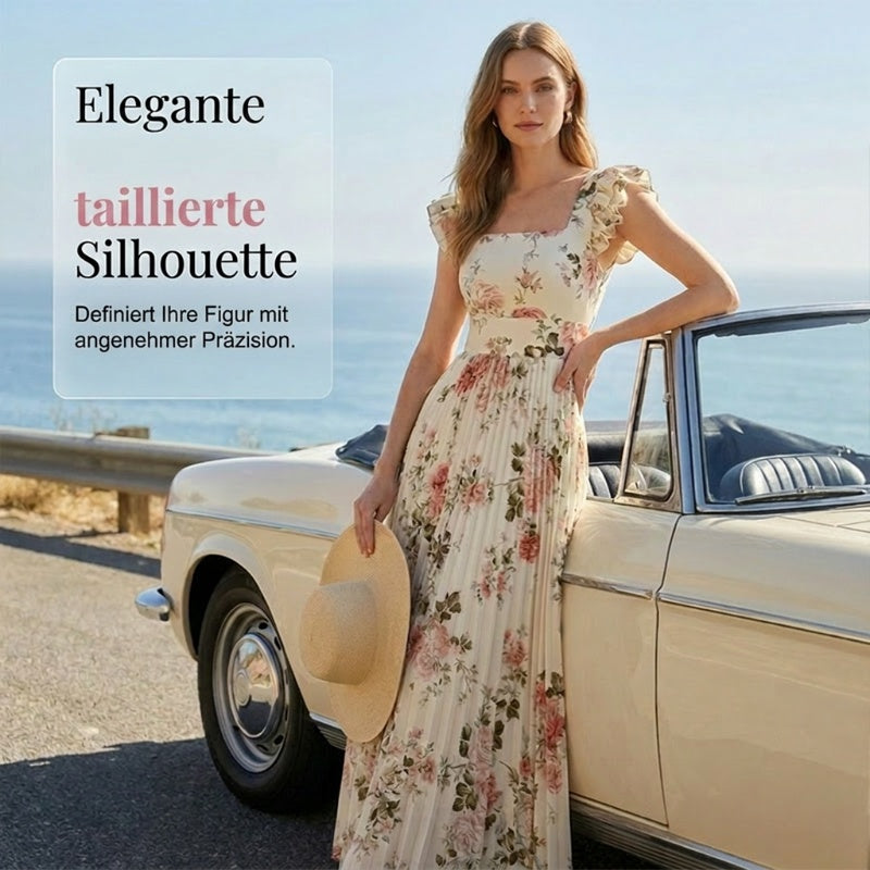 👗🌺 ELEGANTES BLUMENPRINT-MAXI-KLEID MIT PLISSEEFALTEN – 50% RABATT! Romantisch, schmeichelhaft & perfekt für Frühling, Sommer & festliche Anlässe 💫