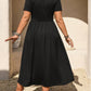 👗 50% RABATT! ⏰ Midi-Kleid in Übergröße mit V-Ausschnitt & Rüschen – Kurze Ärmel, weicher Stoff – Perfekt für warme Tage, elegante Anlässe oder den Alltag – bequem & stilvoll ✨🌸