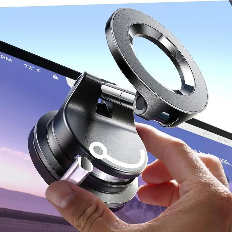 📱🔥 MEHR KAUFEN, MEHR SPAREN! 360° verstellbarer magnetischer Vakuum-Telefonhalter – Starker Saugnapf, magnetisch & flexibel – Perfekt für Auto, Schreibtisch & Zuhause ✨