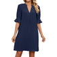 【🔥Bestseller 2026-Nur für kurze Zeit- 50 % Rabatt】✨Mode V-neck cotton and linen slim dress-😍Zeige deine perfekte Figur