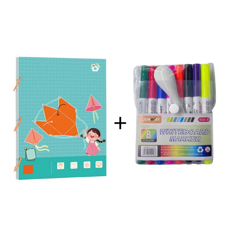 🔥Letzter Tag 50% REDUKTION👶📐Ziehschnur 3D-Geometrie Lernbuch