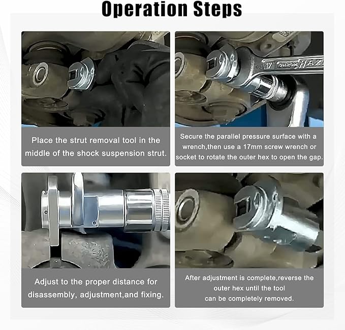 ❄️ Sommerfrische 50 % Rabatt!🔧Federbeinspreizer-Werkzeug – 17 mm Stoßdämpfer-Demontage-Stecknuss für Autowartung & DIY-Reparatur