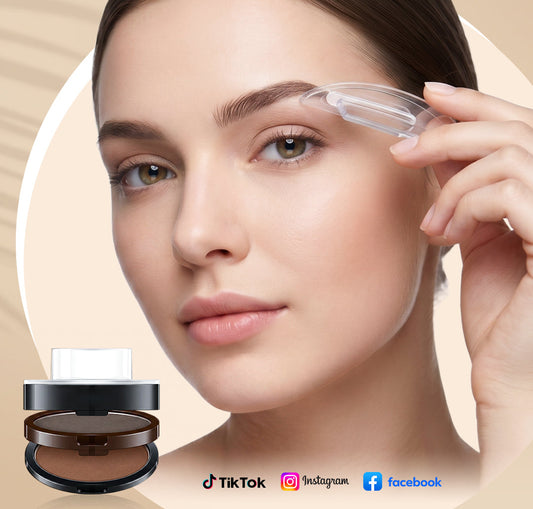 🥳 HEISSER SALE 2026 – 50% RABATT! 💞 50.000+ VERKAUFT ! Sofort verstellbarer Augenbrauenstempel mit zweifarbigem Augenbrauenpuder