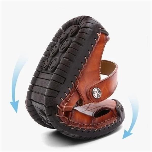 📢60% zeitlich begrenzter Rabatt✨Große Größe Weiches Leder Männer Atmungsaktive Outdoor-Sandalen