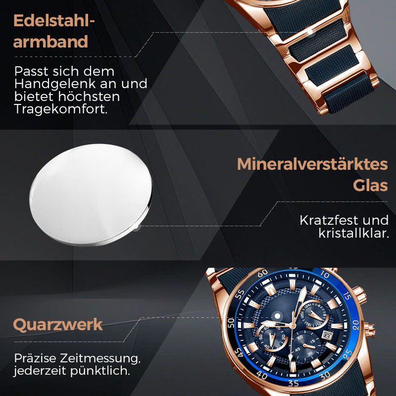 60% Rabatt🔥Hochwertige Business-Multifunktions-Quarz-Uhr für Herren