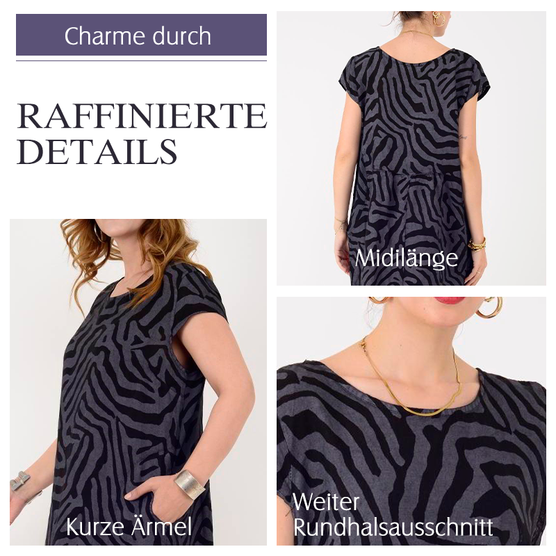 🎁57% zeitlich begrenzter Rabatt🌸Lässiges Boho-Vintage-Kleid mit Print🌈