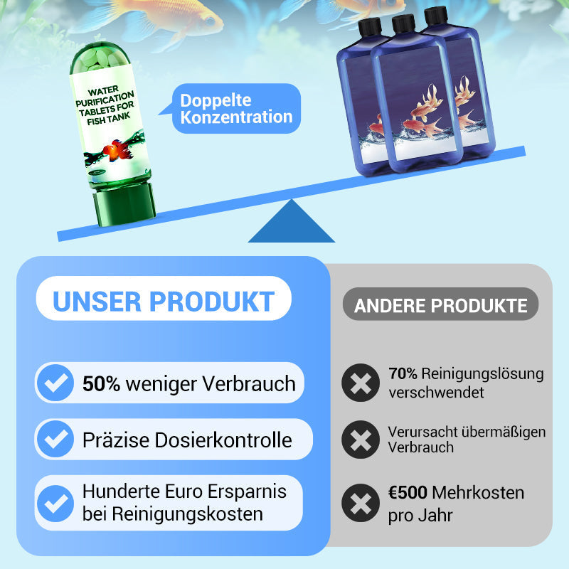💥♻️Kaufe 3 Erhalte 2 Gratis💧Leistungsstarke Wasserreinigungstablette für Aquarien