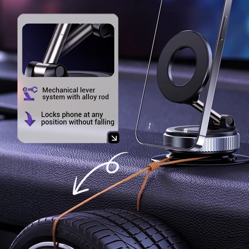 📱🔥 MEHR KAUFEN, MEHR SPAREN! 360° verstellbarer magnetischer Vakuum-Telefonhalter – Starker Saugnapf, magnetisch & flexibel – Perfekt für Auto, Schreibtisch & Zuhause ✨