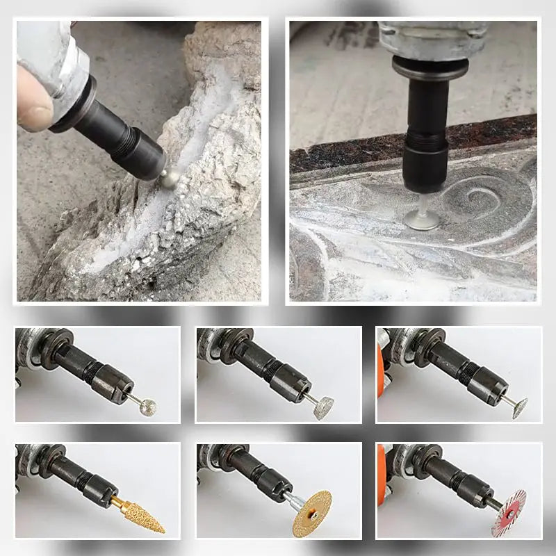 💰 -50 % jetzt sichern! 🔧 Winkelschleifer-Adapter | 3mm/6mm Spannfutter | Metallbau langlebig | Kompatibel mit 100-Typ Schleifen, Polieren & Schneiden in einem!