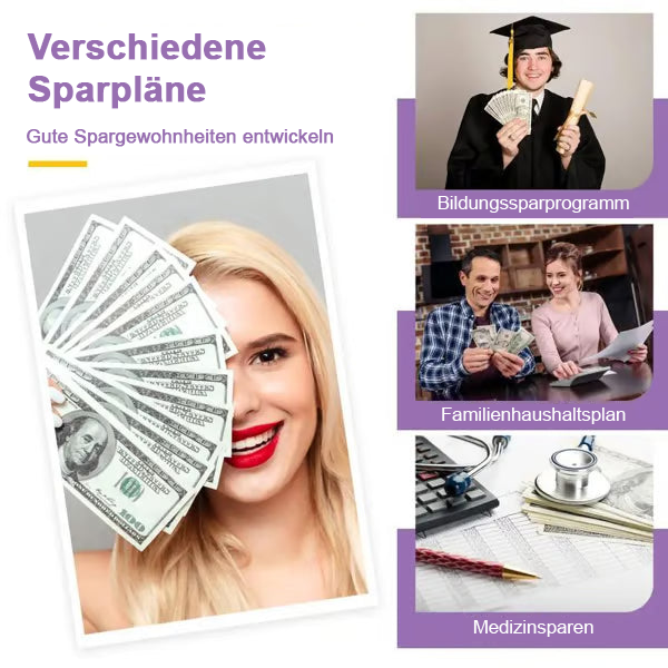 ⚡50K+ verkauft!💝Spartipps-Buch mit Umschlägen💸