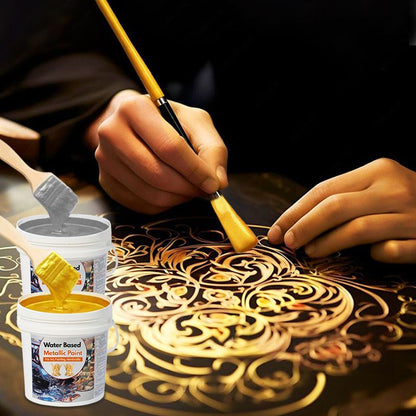 🔥🛡️ Blattgoldfarbe auf Wasserbasis für Kunst, Malerei & Kunsthandwerk – 50% RABATT! Hochglänzend, lösungsmittelfrei & perfekt für Canvas, Holz & Keramik
