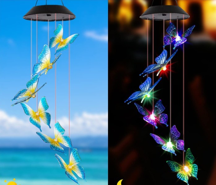 🦋✨ 50% RABATT! Kreative Solar-Windspiele mit Vogeldesign – Verschönern Sie Ihren Garten mit magischem Licht & sanftem Klingen ✨