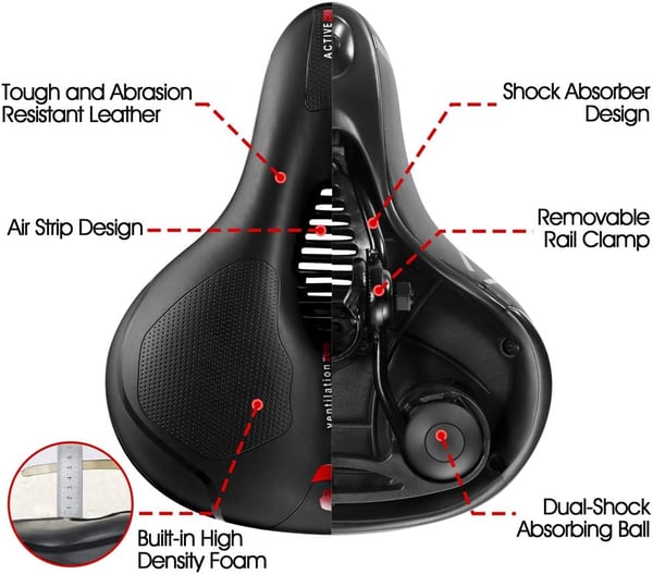 🚲💥 HEISSER VERKAUF – 50% RABATT! Bequemer & atmungsaktiver Fahrradsattel – Gel-Polster, Belüftungskanal & ergonomisch – Perfekt für lange Touren & Pendeln ✨