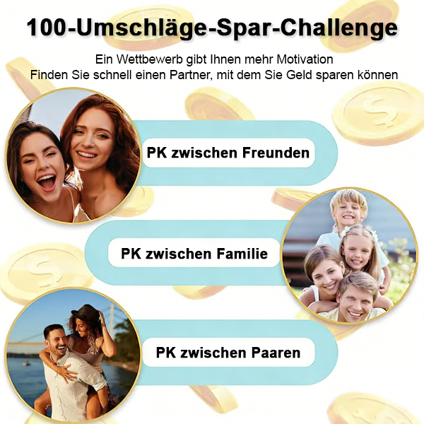 ⚡50K+ verkauft!💝Spartipps-Buch mit Umschlägen💸