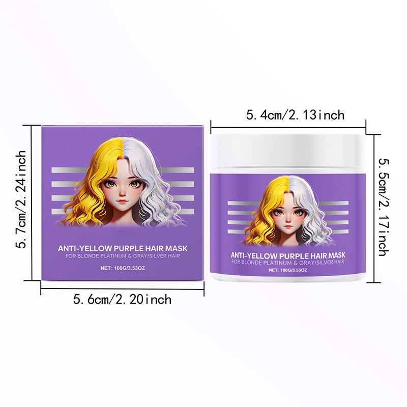 ⏳Begrenzte Zeit 50% Rabatt💥Lila Maske gegen gelbes Haar 💜 Verabschieden Sie sich von roten Highlights! 💜