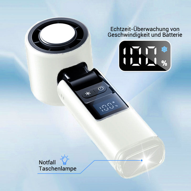 🧊❄️ SOMMERAKTION: −50% – NUR KURZE ZEIT! Mini Handventilator mit Eiskühlfunktion – 4000 mAh Akku, kompakt 183 mm, 3 Farben (Grau/Rosa/Weiß) – Perfekt für Strand, Büro & unterwegs ✨