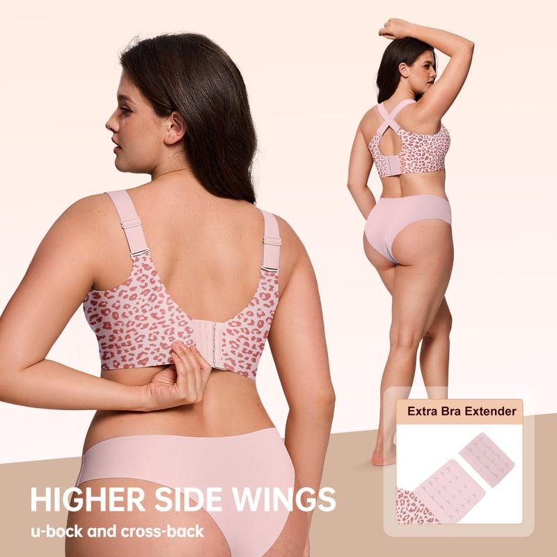 👙🐆 50% RABATT! Damen Bügelfreier BH mit Leopardenmuster – 3D-Halt, Memory-Foam & Formgebung | M–5XL ✨