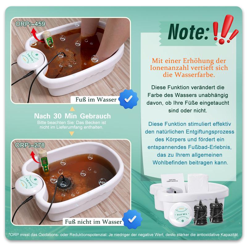🦶💧 Ionisches Fußbad-Gerät – 50% Rabatt! Detox in Salon-Qualität, regt Durchblutung an, unterstützt Zellenergie – Tragbares Home-Spa 🎁