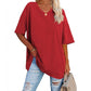 👕📢 50% RABATT! Lässiges, locker sitzendes Damen-T-Shirt mit V-Ausschnitt – Bequem, luftig & vielseitig – Perfekt für Alltag, Freizeit & warme Tage ✨