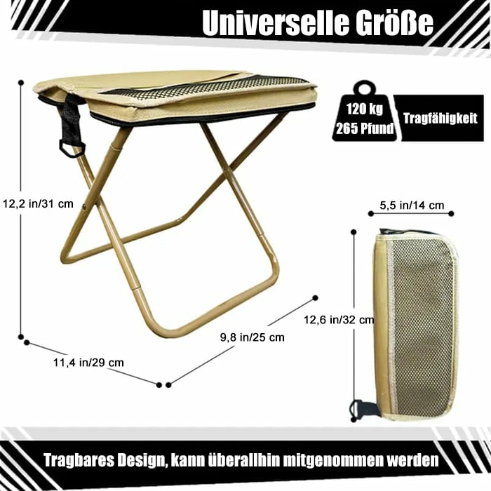 ⏰Letzter Tag: 50% Rabatt!🔥🪑Ultraleichter Klapphocker – Trägt bis zu 120 kg