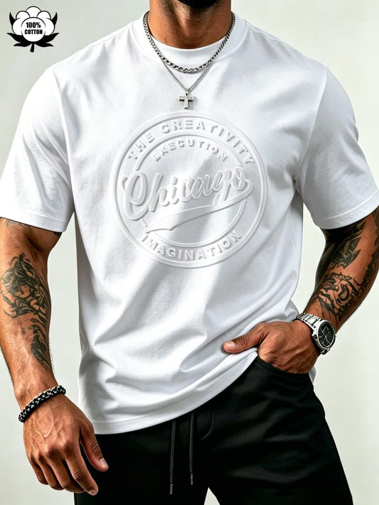 👕 50% RABATT! 🔥 Herren-T-Shirt – Strukturierter Aufdruck, reine Baumwolle & lockere Passform – Perfekt für heiße Tage oder lässige Freizeit-Looks – bequem und atmungsaktiv ✨