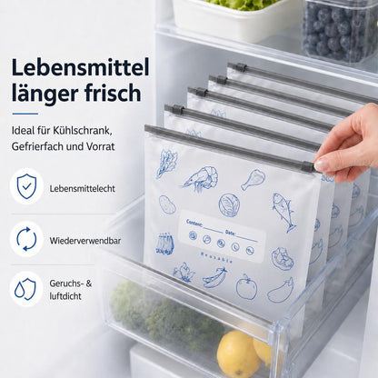♻️ Wiederverwendbare, verschließbare Aufbewahrungsbeutel aus Aluminiumfolie 🥬