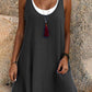 🎁Letzter Tag der Aktion: 50% Rabatt🔥 Lässiges, lockeres, ärmelloses Tanktop-Kleid in Layering-Optik für Damen