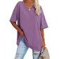 👕📢 50% RABATT! Lässiges, locker sitzendes Damen-T-Shirt mit V-Ausschnitt – Bequem, luftig & vielseitig – Perfekt für Alltag, Freizeit & warme Tage ✨