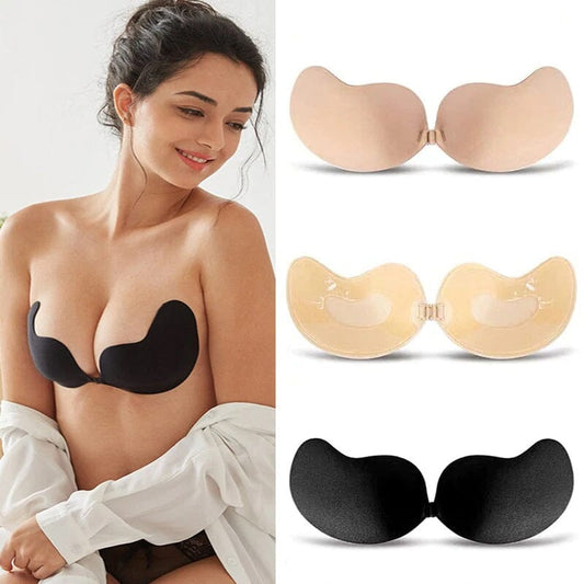 ⏰ Nur noch heute 50% Rabatt! ✨ Selbstklebender trägerloser Push-Up BH, unsichtbar & wiederverwendbar, sanfter Lift für tiefe Ausschnitte, Neckholder und trägerlose Kleider in 2 Farben ✨