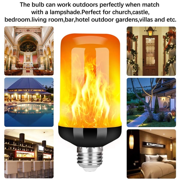 🔥 LED-Flammenlampe mit realistischem Flammeneffekt – warmes Licht, ideal für Dekoration & Atmosphäre