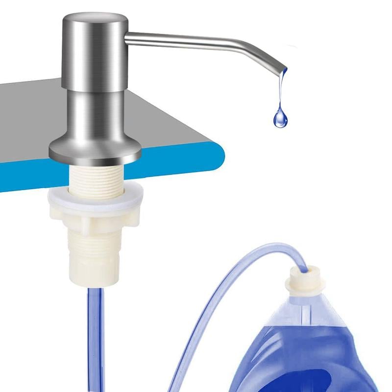 🧴 Edelstahl-Seifenspender für Spülbecken – mit verlängertem Silikonschlauch & praktischer Pumpe, ideal für Küche & Bad 🚰