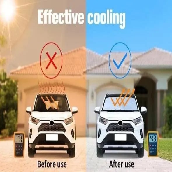 🚗🔥 SOMMERSCHLUSSVERKAUF BESTSELLER ONLINE! Faltbarer Auto-Sonnenschirm – Blockiert Hitze & UV-Strahlung 💯✨