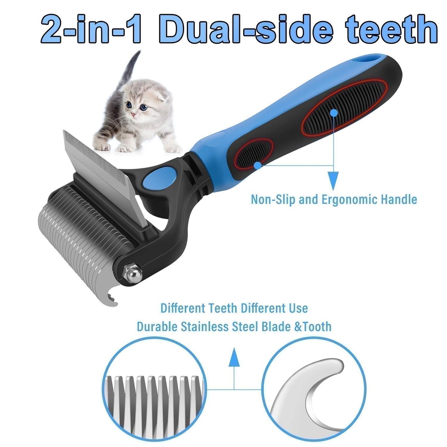 🐶🐱 KAUFE 2, ERHALTE 1 GRATIS! Professionelles Enthaarungs-Tool für Hunde & Katzen – Entfernt lose Haare effektiv, sanft zur Haut & einfache Reinigung ✨