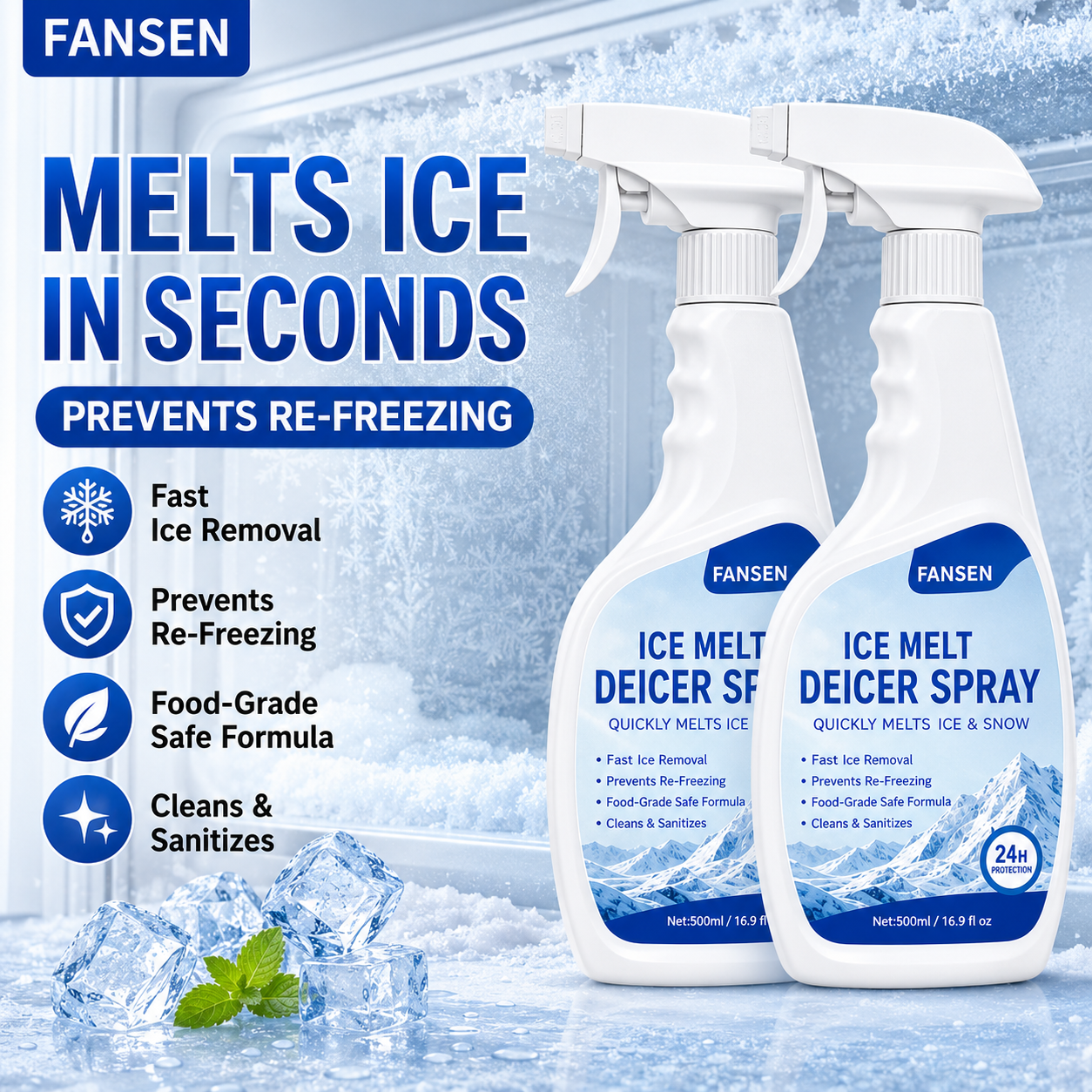 🧊🎁 SOMMER-SONDERANGEBOT: 50% RABATT! Sprühmittel zum Abtauen des Kühlschranks – Schnell & einfach – Perfekt für Kühl- & Gefrierschränke ✨