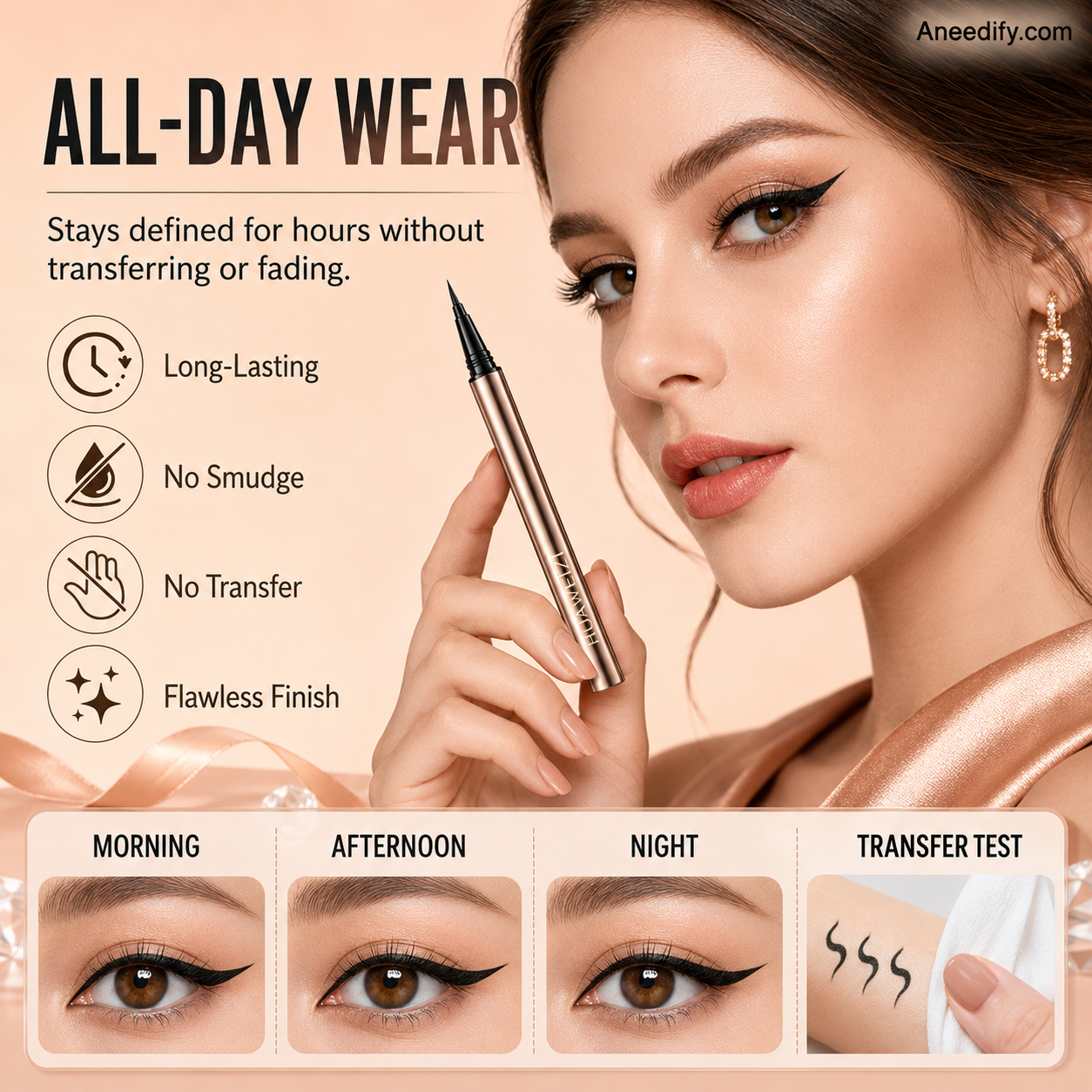 💄Hochpräziser Flüssig-Eyeliner mit 0,09mm Spitze – Wasserfest, schweißfest & 5 Farbtöne verfügbar