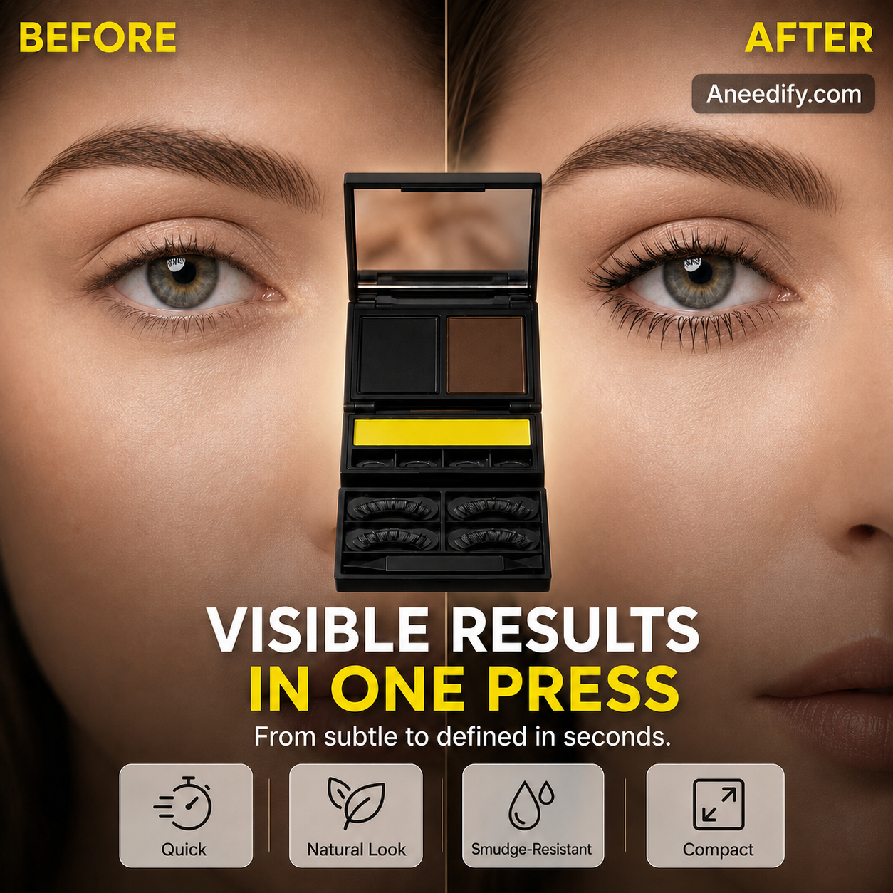 3-in-1 Quick Eye Makeup Stamp Set—Easily Create Lower Eyelid Makeup Looks