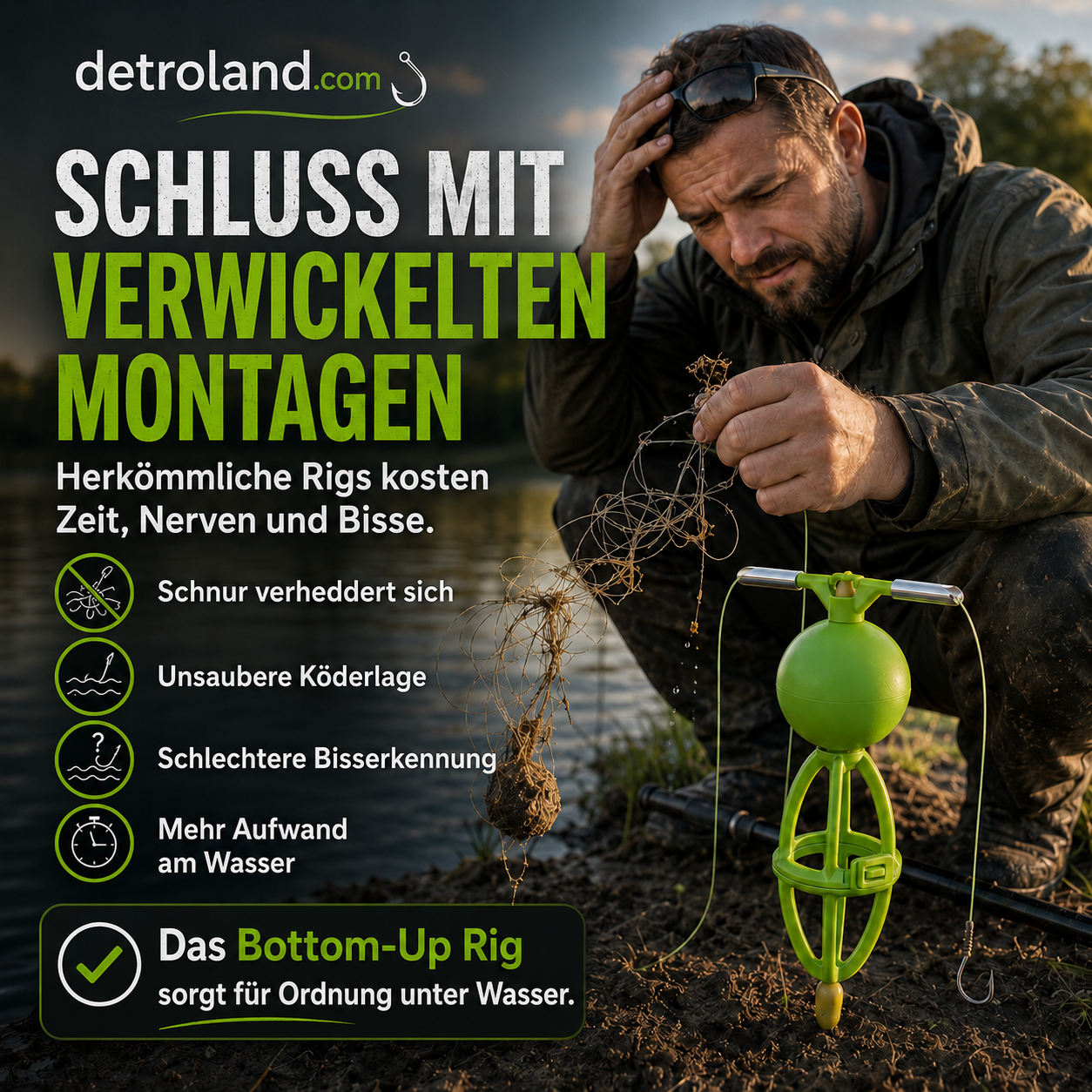 🎣✨ 50% RABATT! Verhedderungsfreies Bottom-Up-Futterkorb-Angelsystem – Fertig-Montage mit Method-Feeder & Anti-Tangle-Rig – Perfekt für Karpfen, Brasse & Friedfisch am Grund ✨