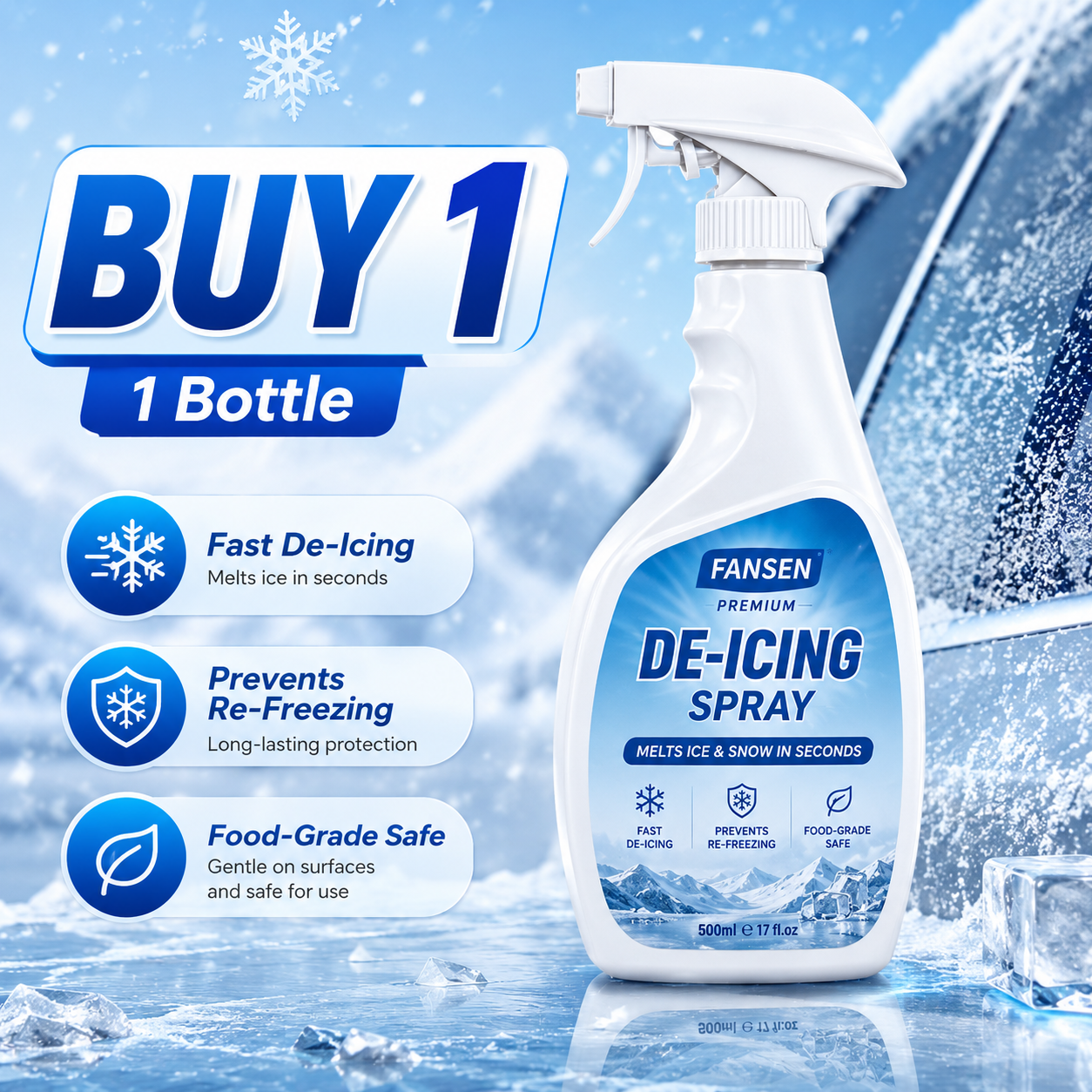 🧊🎁 SOMMER-SONDERANGEBOT: 50% RABATT! Sprühmittel zum Abtauen des Kühlschranks – Schnell & einfach – Perfekt für Kühl- & Gefrierschränke ✨
