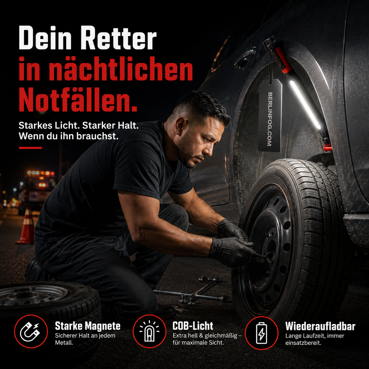 💡📢 50% RABATT! Wiederaufladbare Werkstattleuchte – 3000 LM, IPX4 wassergeschützt & 360° Haken 🔧✨