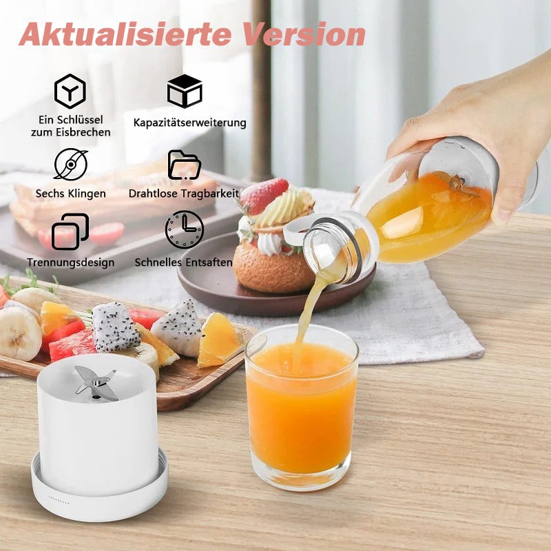 🥤🍊 50% RABATT! Bestseller Tragbarer Entsafter – Frischer Saft aus Früchten, Shakes & mehr – Perfekt für unterwegs ✨