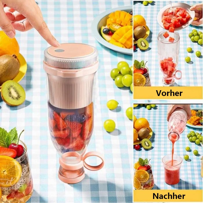 🥤🍊 50% RABATT! Bestseller Tragbarer Entsafter – Frischer Saft aus Früchten, Shakes & mehr – Perfekt für unterwegs ✨