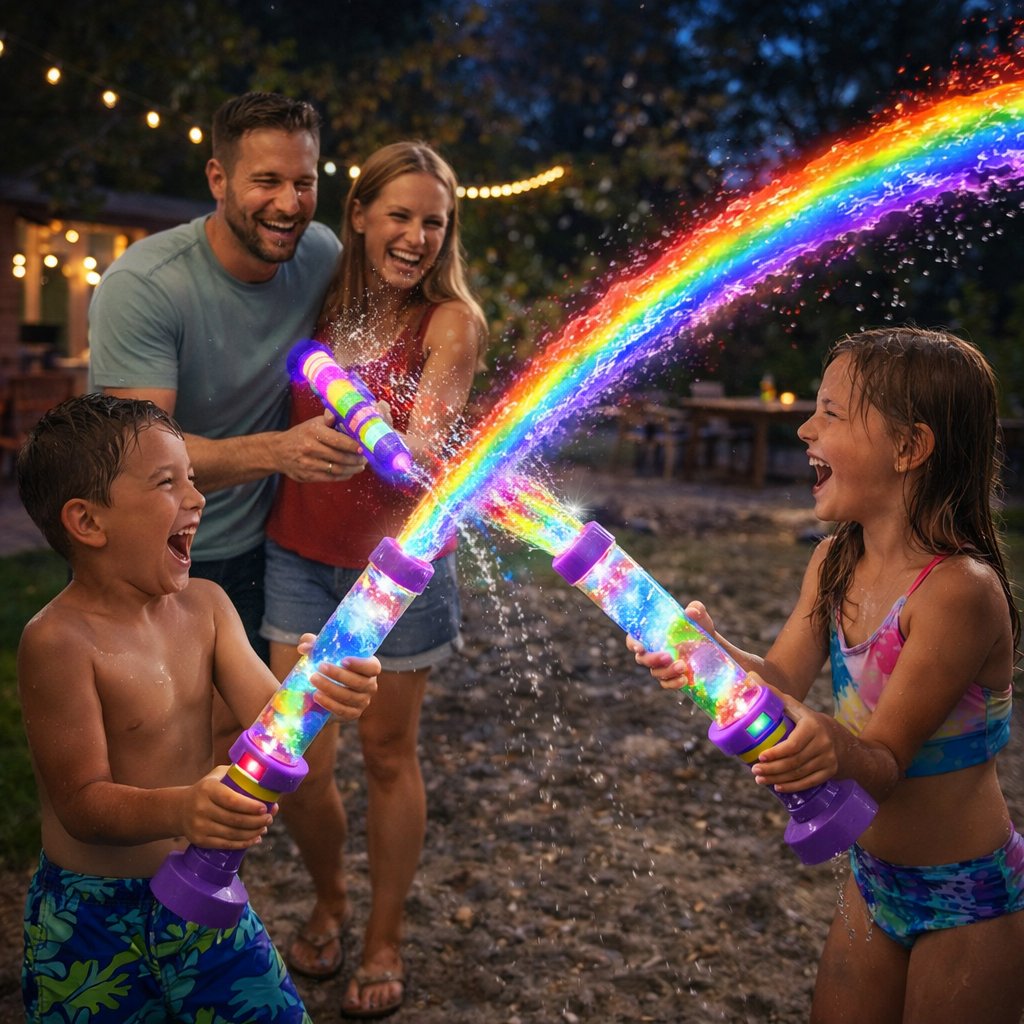 🔫🌈 50% RABATT! Leuchtende Regenbogen-LED-Wasserpistole | Sommerlicher Spaß, der wie von Zauberhand zum Leben erwacht! ✨