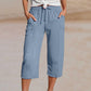 👖✨ Leichte Damen-Capri mit Falten & verstellbarem Bund – 50% RABATT! Premium-Qualität für den Alltag