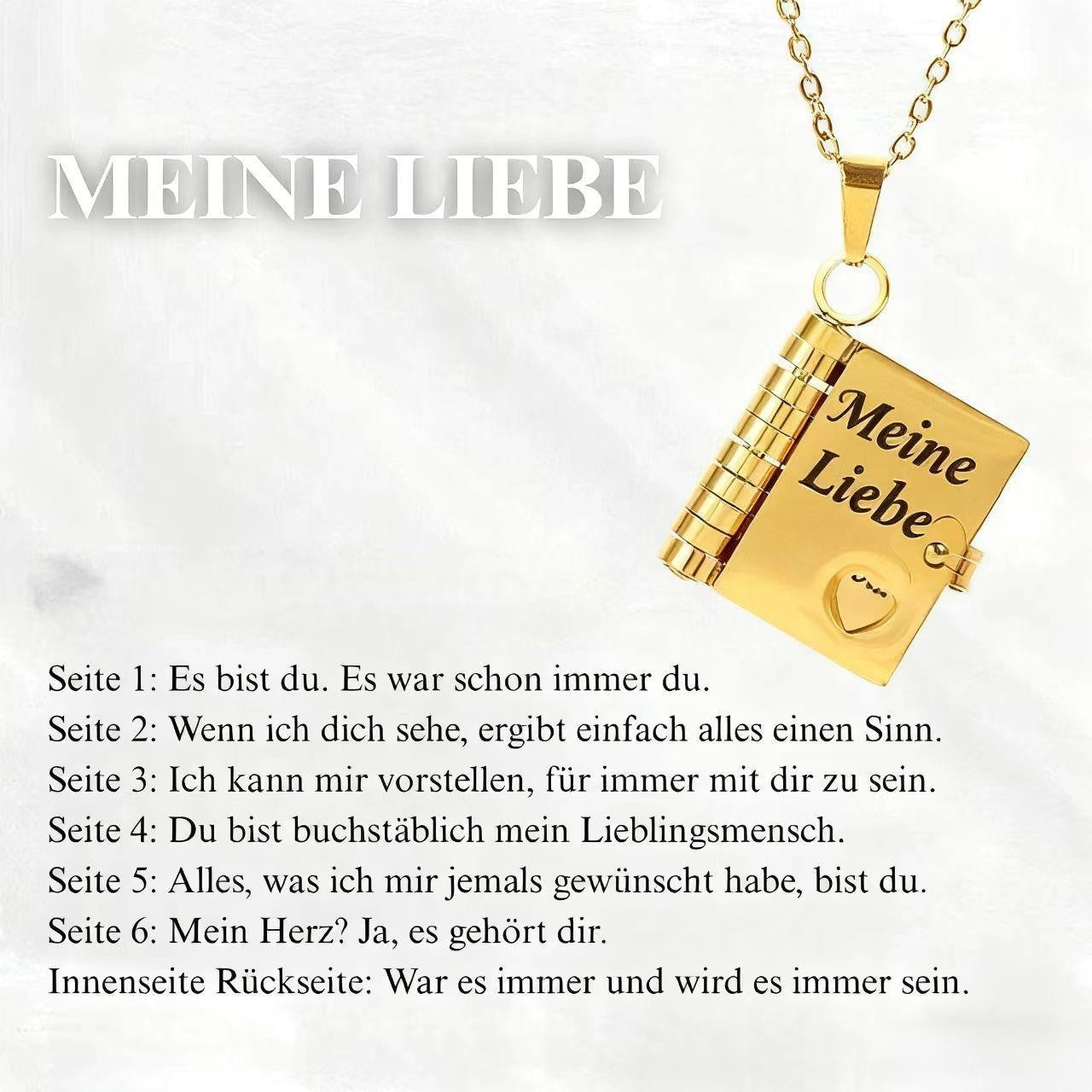💖📖 50% RABATT! Herz-Buch-Halskette Aufklappbar – Besonderes Geschenk für Familie & Liebste ✨
