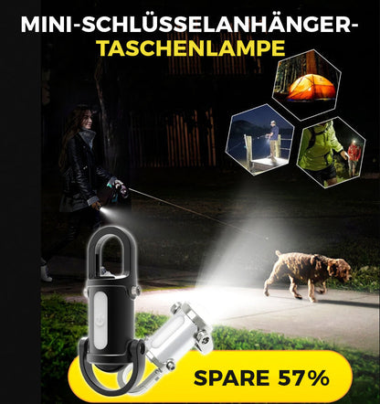 🔥Heißer Verkauf🔥1200LM Superhelle Mini-Schlüsselanhänger-Taschenlampe Wasserdicht