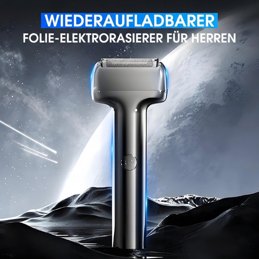 🪒 LIMITIERTER 50% RABATT! Wiederaufladbarer Folien-Elektrorasierer für Herren – 60 Minuten Akkulaufzeit, IPX6 wasserfest, flüsterleiser Betrieb für empfindliche Haut