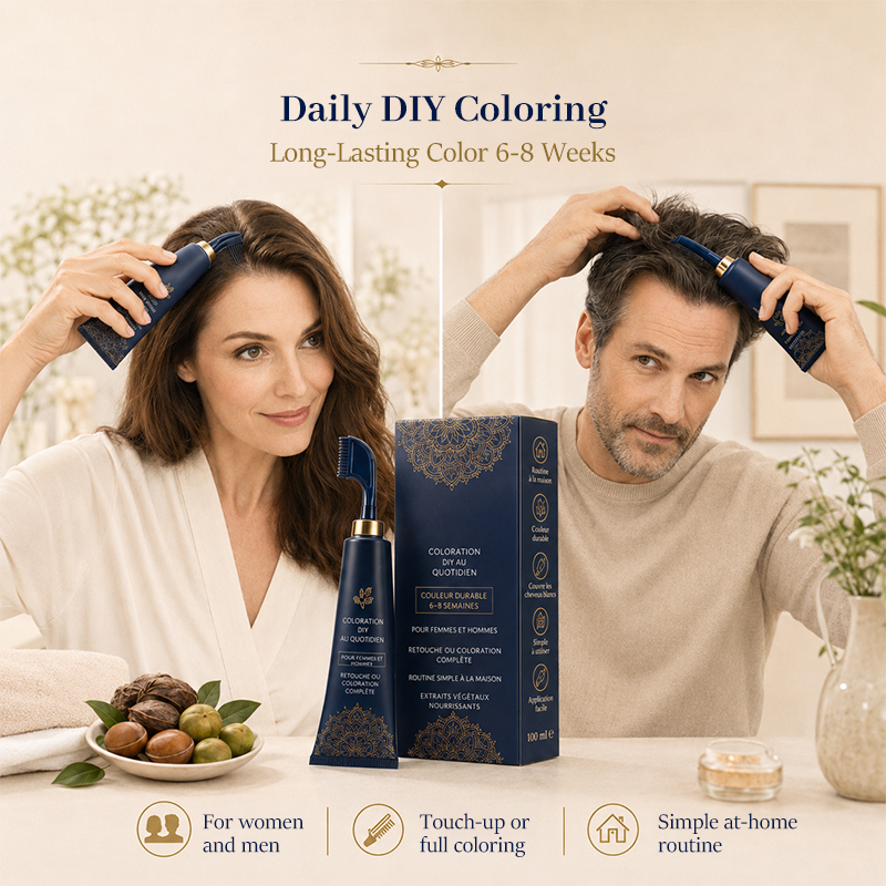 🌿✨ JETZT 50 % RABATT! !✨🌿 Natürliche Haarfarbe-Kamm für den Heimgebrauch